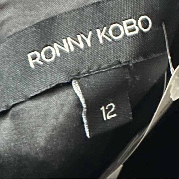 NWT Ronny Kobo Jo Gold Multicolor Sequin halter cocktail mini dress Size 12 $698 - Picture 5 of 7